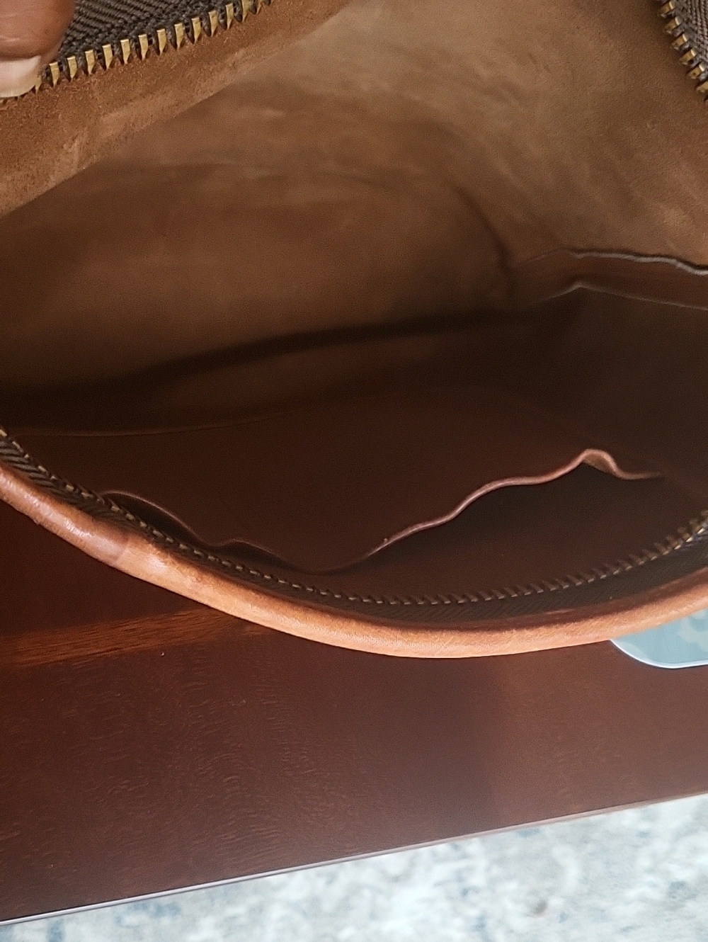 Tan Leather Crossbody Coach Purse - Smooth Finish - Picture 11 of 13